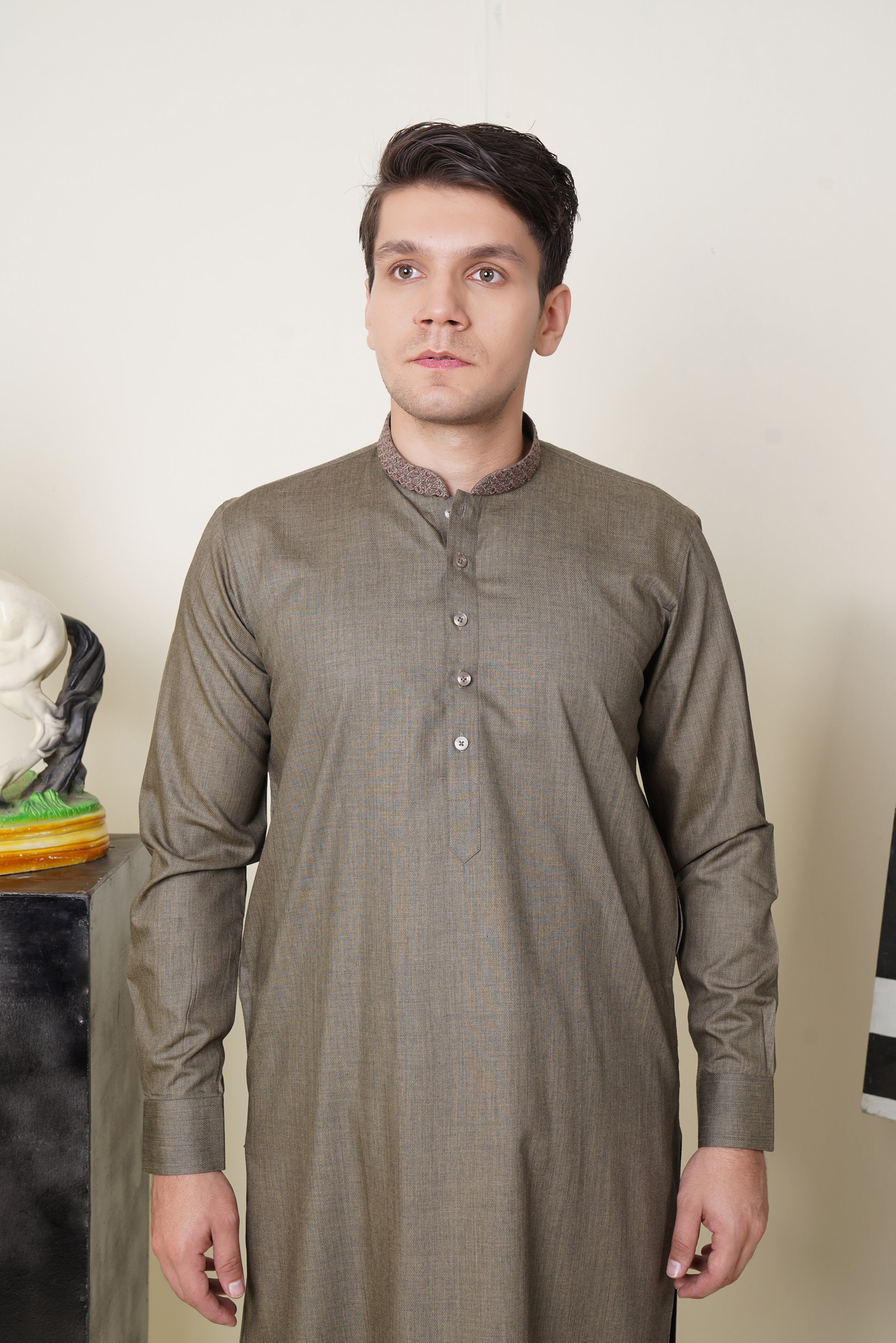 Brown Kameez Shalwar